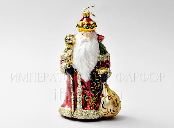 Елочная игрушка в подарочной коробке 210х130мм Королевский Дед Мороз