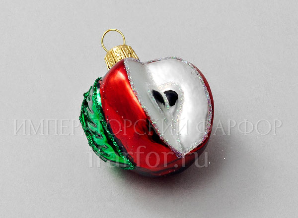 Елочная игрушка Ягоды и фрукты Яблоко mini