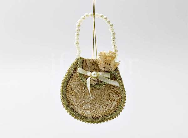 Christmas tree toy Handbag with lace