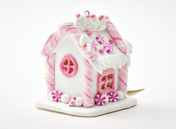 Christmas-tree decoration Pink Glowing Gingerbread House 2 LED