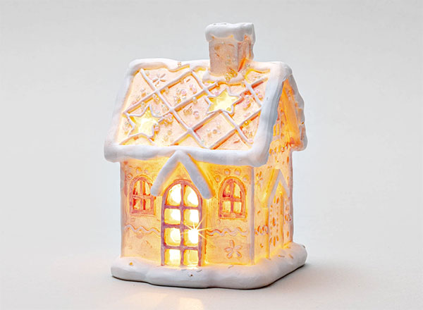 Новогоднее украшение Светящийся пряничный домик 2 LED