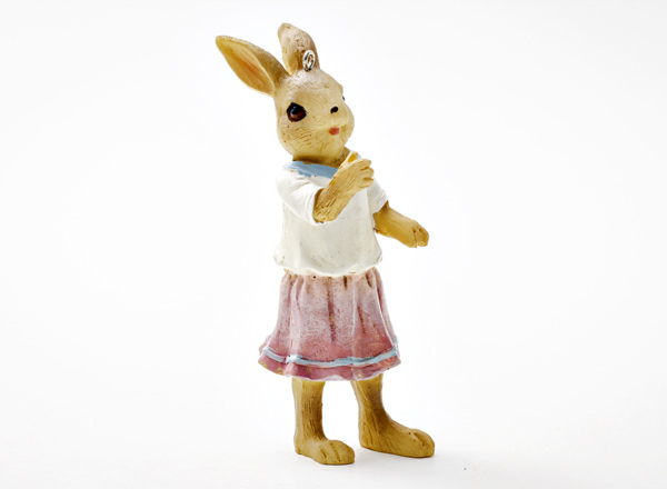 Christmas tree toy Bunny in a pink skirt 1