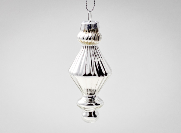 Christmas tree toy The spindle 4 Silver