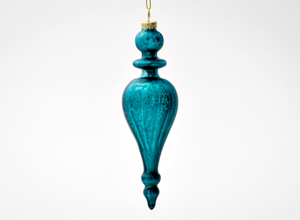 Christmas tree toy Spindle turquoise matte