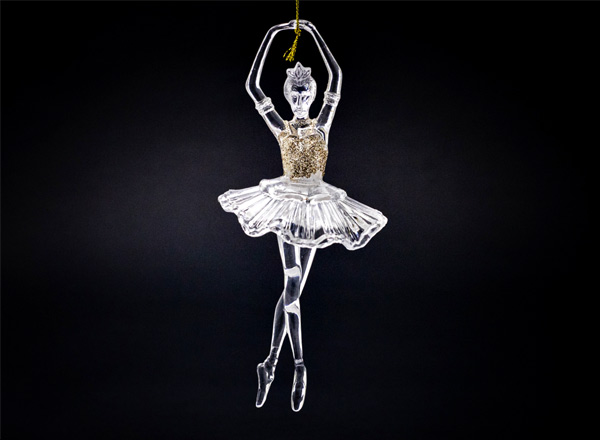 Елочная игрушка Балерина в белом платье 1