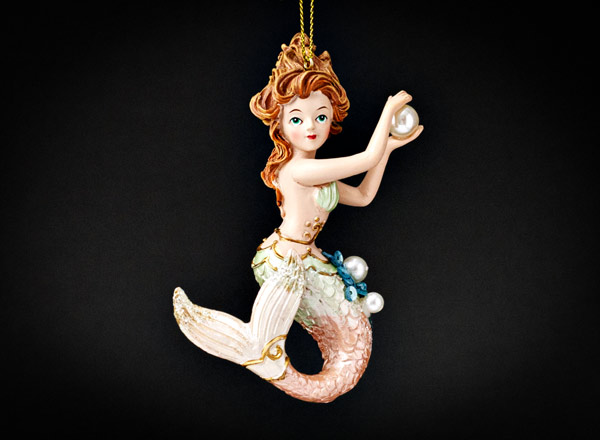Christmas tree toy Mermaid with pearl