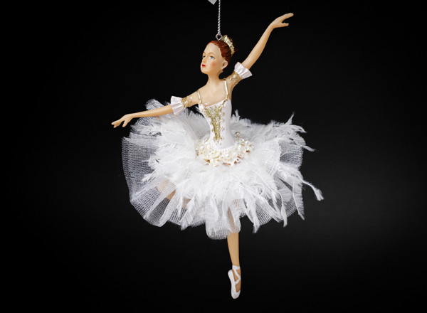 Christmas tree toy Ballerina in a white dress 1
