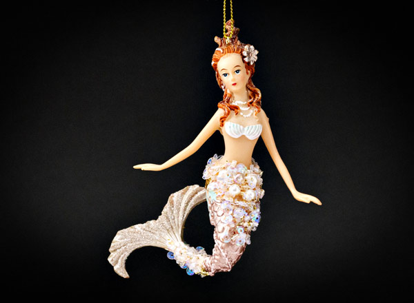 Christmas tree toy Mermaid with a Pearl Tail 2