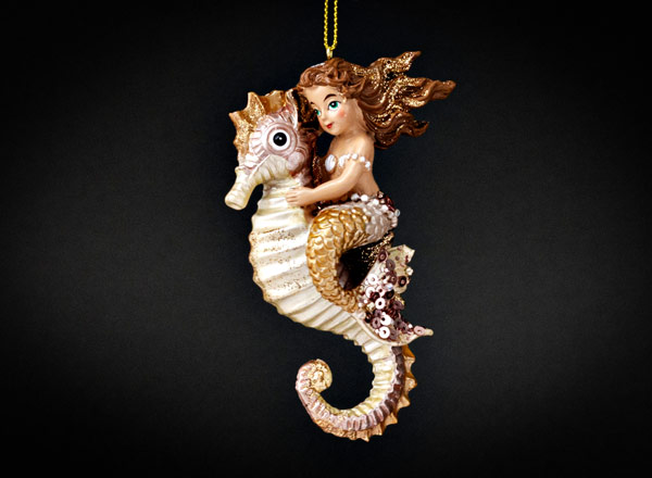 Christmas tree toy Mermaid on a seahorse