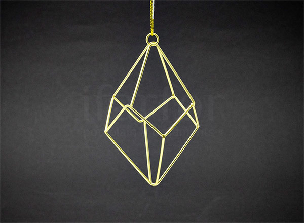 Christmas tree toy Wire diamond gold 1