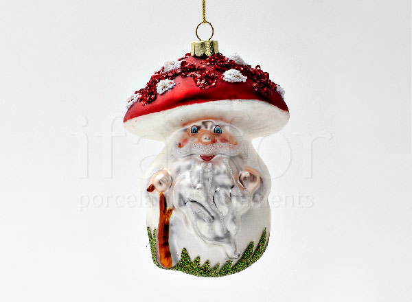 Елочная игрушка Грибы. Дедушка-Лесовичок