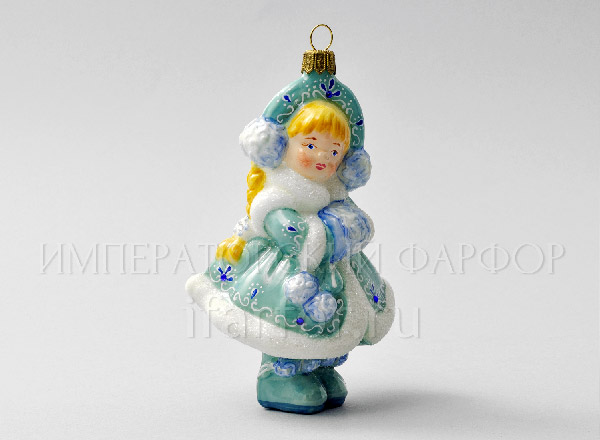 Елочная игрушка Снегурочка с муфтой