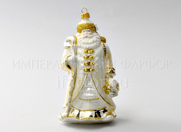 Christmas tree toy Santa Claus with a basket of grapes