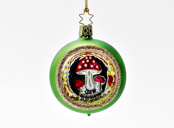 Елочная игрушка Шар-рефлектор Грибы
