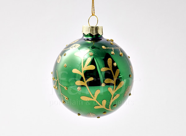 Christmas tree toy Christmas ball Shiny Twilight (Green)