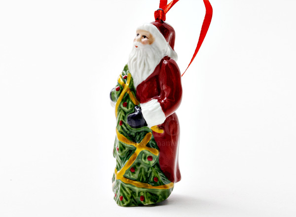 Елочная игрушка Дед Мороз с елочкой