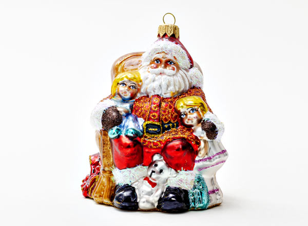 Christmas tree toy Santa Claus in Chair