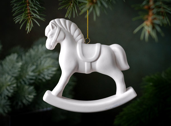 Елочная игрушка Лошадка-качалка