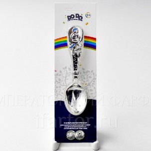 Ложка детская Божья коровка с голубой эмалью Тактильная