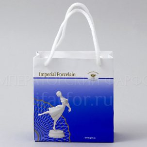 Бумажный пакет самый М / Р с балериной ИФЗ (12*13*6)