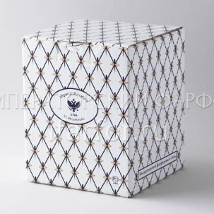 Подарочная упаковка кубик средний Кобальтовая сетка Кубик