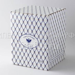 Подарочная упаковка кубик большой Кобальтовая сетка Кубик