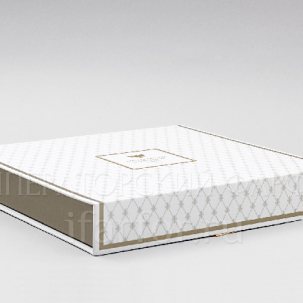 Подарочная упаковка для тарелок 275мм Белая Коробка на магнитах