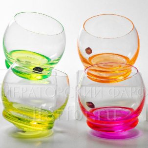 Набор стаканов для воды Арлекино 4/4 Crazy Кристалекс
