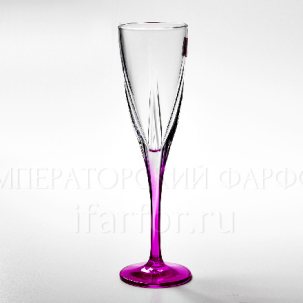 Фужер для шампанского Розовый Cristalleria Fusion