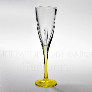 Фужер для шампанского Желтый Cristalleria Fusion