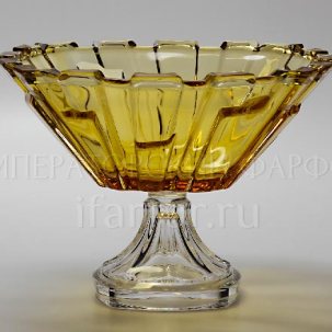 Ваза для фруктов на ножке Золотистый BOHEMIA TREASURY
