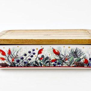 Форма для запекания с деревянной крышкой Календа 1/2 Стандартная