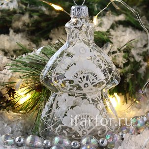 Елочная игрушка Елка Морозные узоры