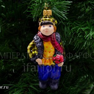 Елочная игрушка Мальчик с букетом Мальчик с букетом 120 мм.