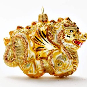 Елочная игрушка Золотой дракон