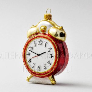 Елочная игрушка Ретро Техника. Будильник 60 x 100 мм.