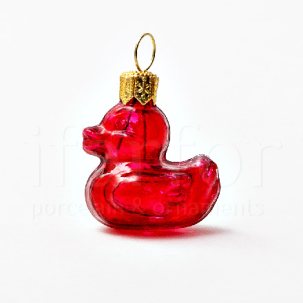 Елочная игрушка второй сорт Леденцовый утенок (бордовый) 25 x 40 мм.