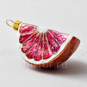 Елочная игрушка Долька грейпфрута