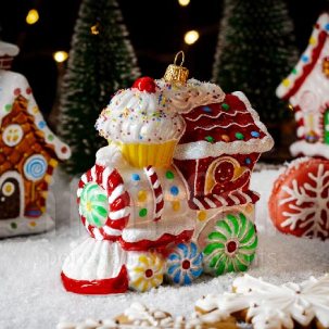 Елочная игрушка Пряничный паровозик