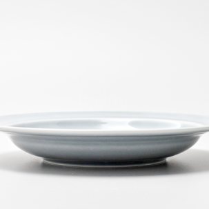 Тарелка глубокая Акварель (светло-серый)
