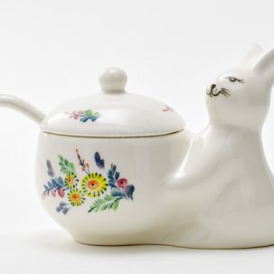 Солонка с крышкой и ложкой Дачные хлопоты