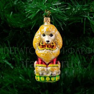 Елочная игрушка Пудель Цирк