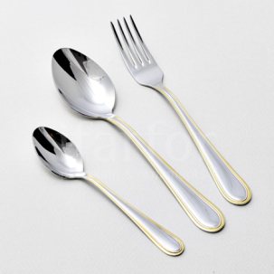 Набор столовых приборов С покрытием золотом 24 карата 6/18 Рапсодия