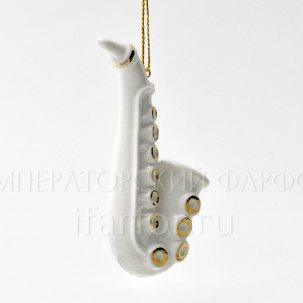 Елочная игрушка Саксофон Музыкальный инструмент. Саксофон