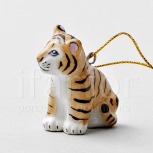 Елочная игрушка Тигренок сидящий