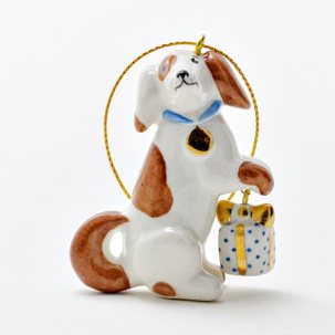 Елочная игрушка Собачка Дружок