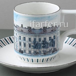 Чашка с блюдцем чайный Ассамблея 1/2