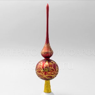 Елочная игрушка Верхушка для елки Красная
