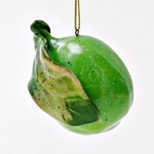 Елочная игрушка Лайм матовый