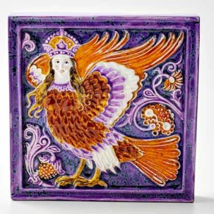 Изразец Сирин 2 сиреневый